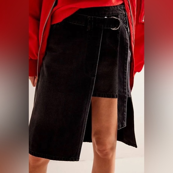 We The Free Dresses & Skirts - Free People On Tour Denim Wrap Skirt Size 29